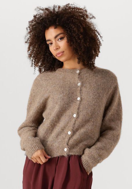 Braune BY-BAR Pullover CLEO NATURAL CARDIGAN - large