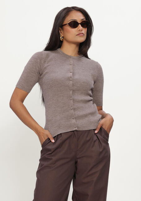 Taupe MODSTR&Ouml;M Strickjacke HIROKIMD SS CARDIGAN - large
