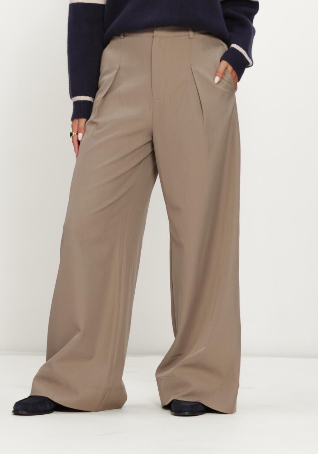 Beige CO'COUTURE Weite Hose LUNACC PLEAT PANT - large