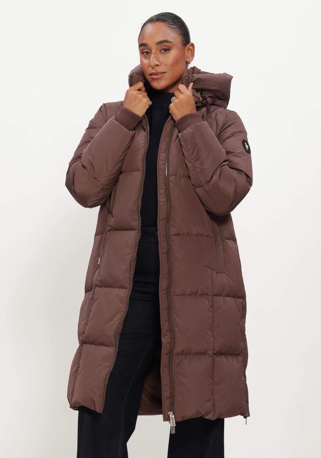 Braune MOS MOSH Wattierte Jack MMNOVA SQUARE DOWN COAT - large