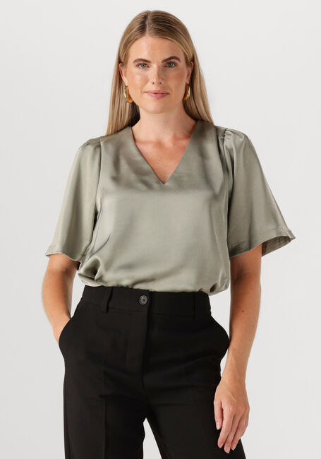 Grüne NEO NOIR Blusen LARGO HEAVY SATEEN BLOUSE - large