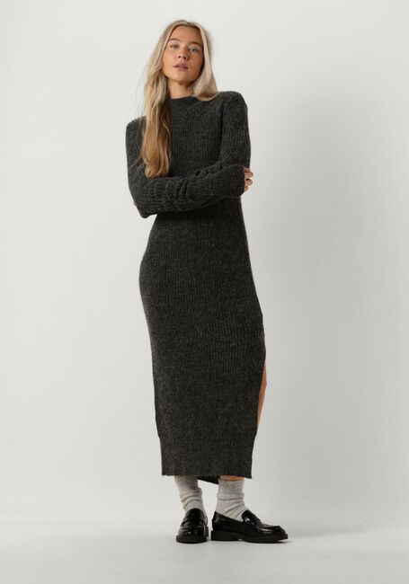 Graue VANILIA Midikleid WOOL MAXI DRESS - large