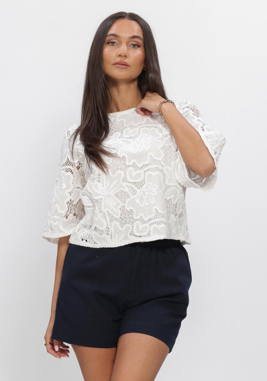 Wei&szlig;e BEAUMONT Top LARISA TOP - large