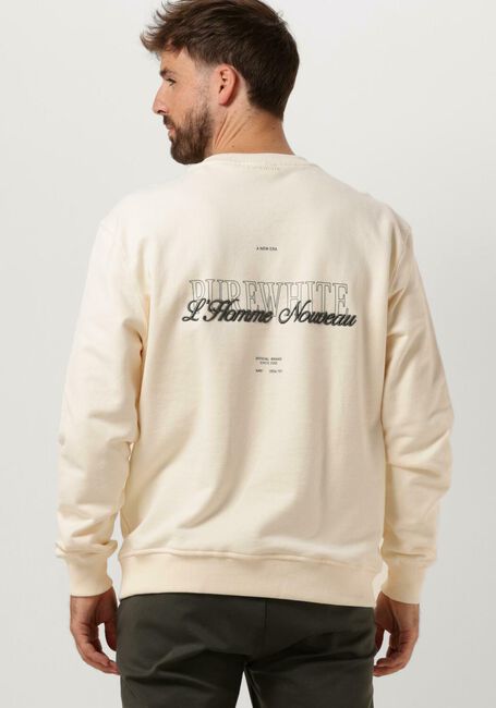 Ecru PUREWHITE Pullover CREWNECK WITH FRONT PRINT AND BACK ARTWORK - large
