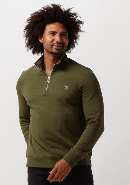 Grüne PS PAUL SMITH Sweatshirt MENS REG FIT HALF ZIP SWEAT ZEBRA - large