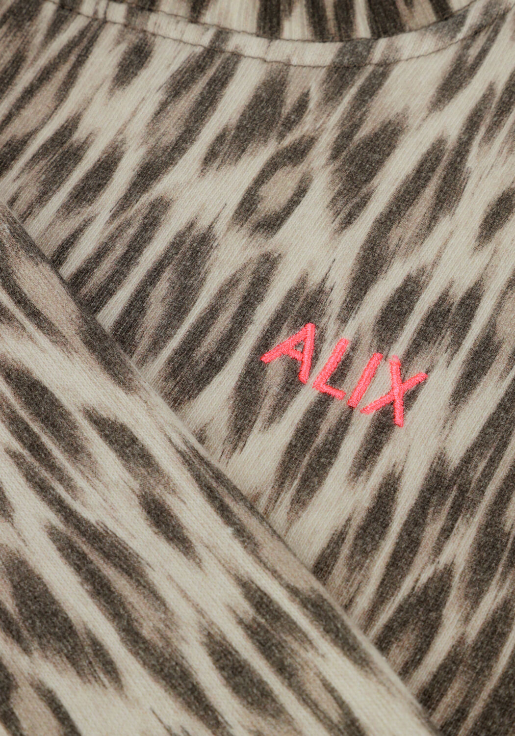 Braune ALIX MINI Sweatshirt ANIMAL RUFFLE SWEATER - large