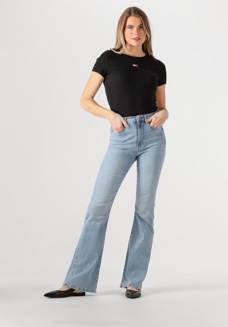 Schwarze TOMMY JEANS T-shirt TWJ SLIM BADGE RIB TEE - large
