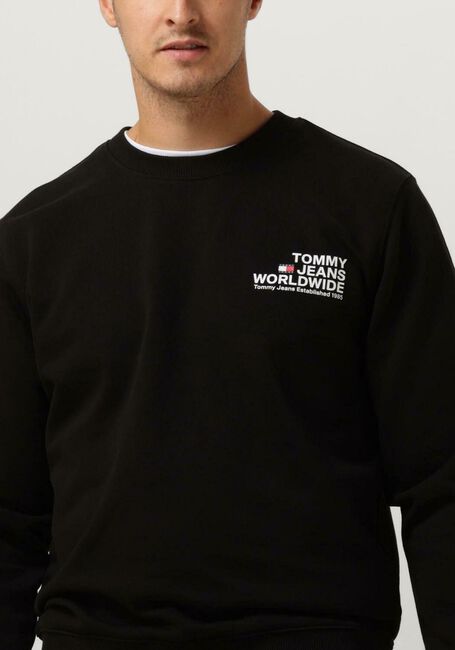 Schwarze TOMMY JEANS Sweatshirt TJM REG ENTRY GRAPHIC CREW - large