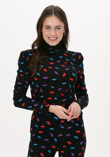 Schwarze COLOURFUL REBEL Top NEYO LIPS PEACHED TURTLE NECK  - large