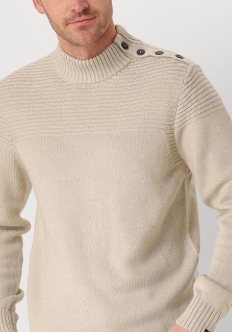 Beige BUTCHER OF BLUE Pullover MORRIS MOCK BTN - large
