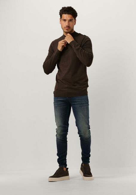 Braune PUREWHITE Pullover ESSENTAIL HALFZIP - large