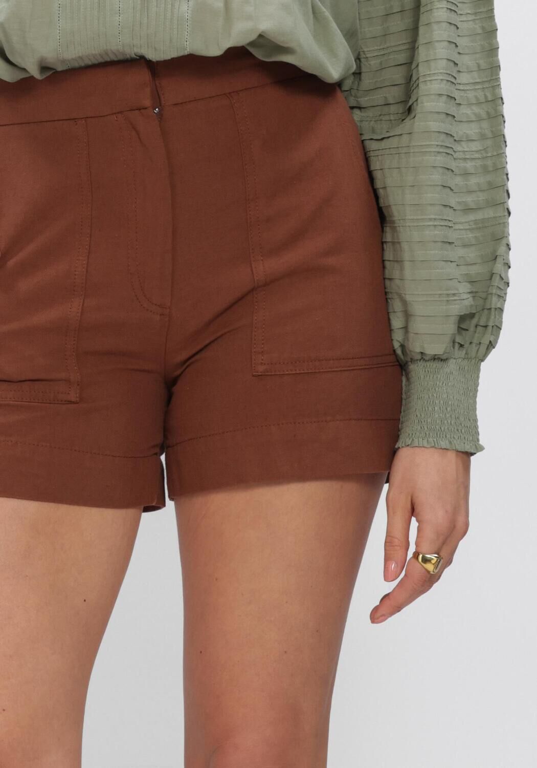 Braune VANESSA BRUNO Kurze Hose GRAVIERE - large