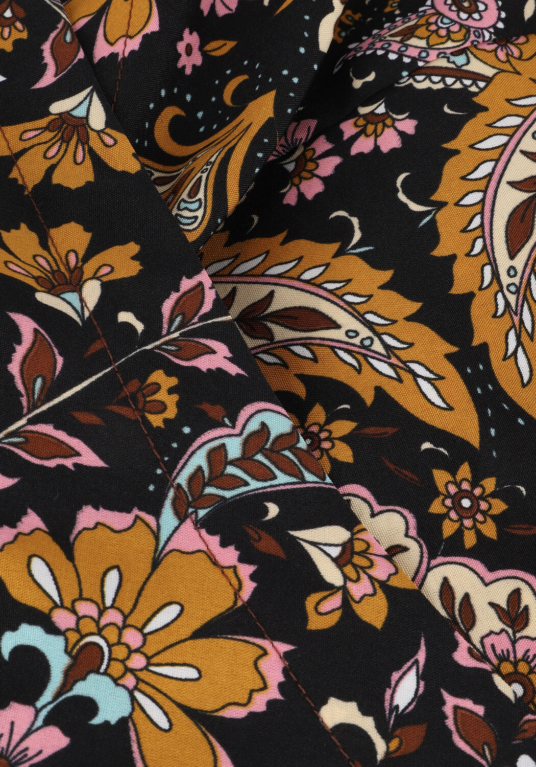 Schwarze SUMMUM Midikleid WRAP DRESS PRINTED POLYESTER - large