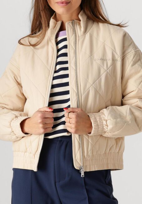 Beige COLOURFUL REBEL Jack WEIDY QUILTED JACKET - large