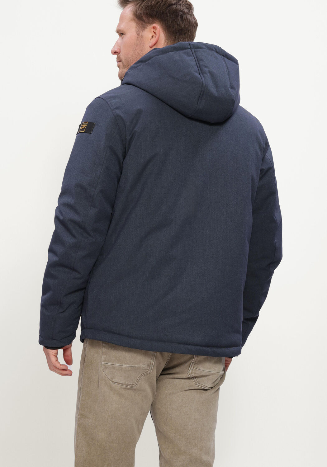 Dunkelblau PME LEGEND Jack SEMI LONG JACKET STRATOR MELANGE TWILL - large