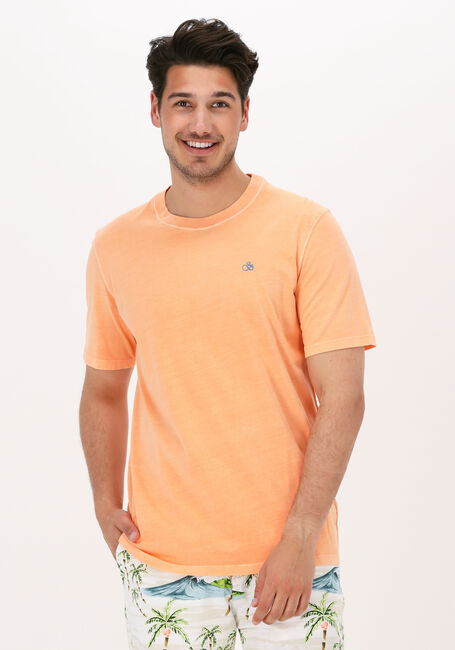 Orangene SCOTCH & SODA T-shirt GARMENT-DYED CREWNECK TEE WITH EMBROIDERY LOGO - large