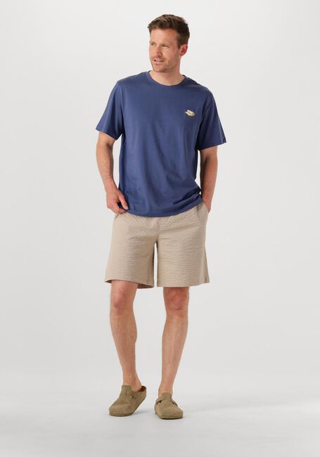 Blaue SELECTED HOMME T-shirt SLHASPEN EMB SS O-NECK TEE - large