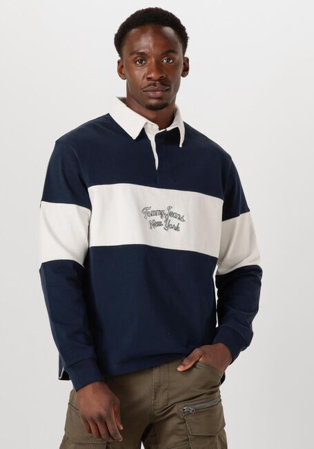 Dunkelblau TOMMY JEANS Polo-Shirt TJC COLORBLOCK RUGBY - large
