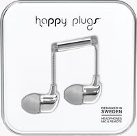 Silberne HAPPY PLUGS Ohrstöpsel IN-EAR - medium