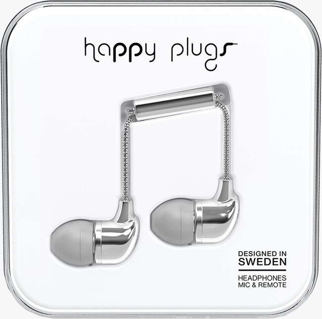 Silberne HAPPY PLUGS Ohrstöpsel IN-EAR - large