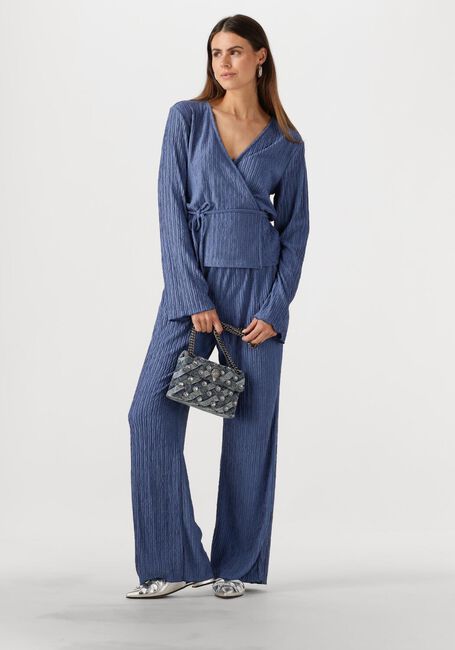 Blaue COLOURFUL REBEL Weite Hose MELODY STRUCTURE STRAIGHT PANTS - large