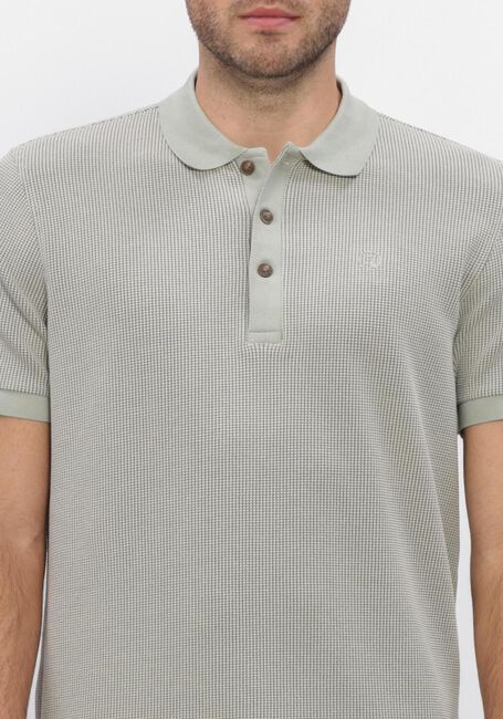 Hellblau CAST IRON Polo-Shirt REGULAR FIT TWO TONE WAFFLE - large