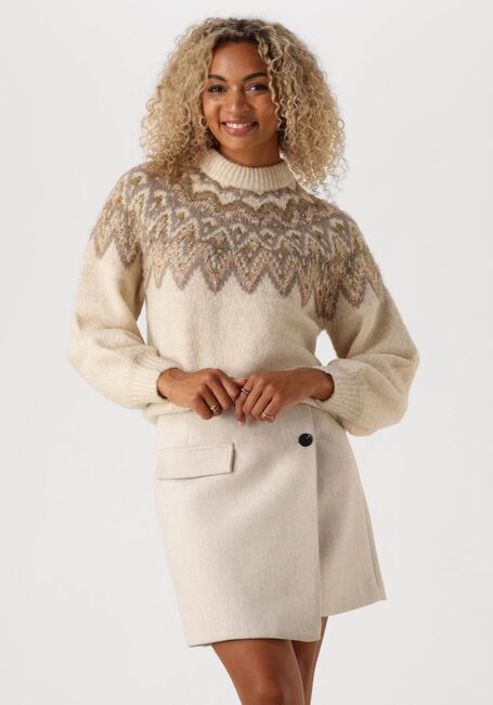 Beige Y.A.S. Pullover YASELA LS SHIMMER KNIT PULLOVER - large