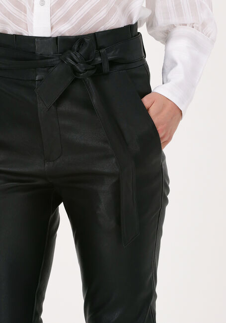 Schwarze EST'SEVEN Hose EST'PAPER BAG STRETCH LEATHER - large