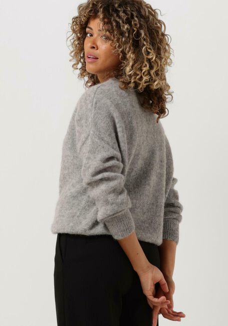 Graue SUMMUM Strickjacke CARDIGAN FEATHER LIGHT ALPACA KNIT - large