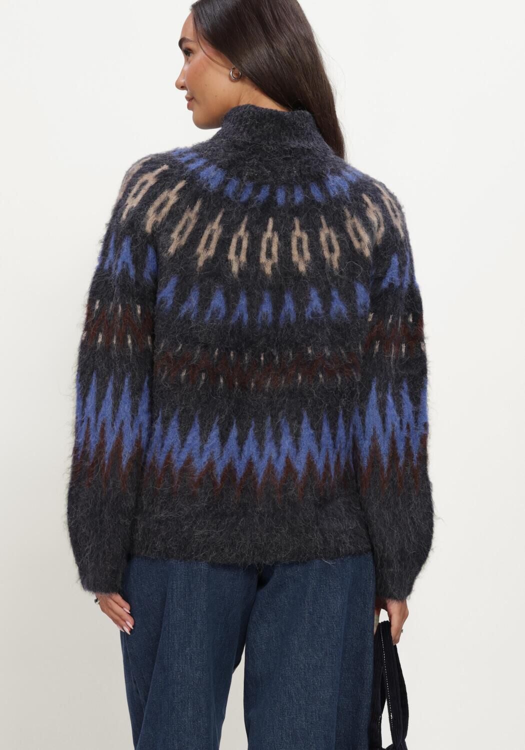 Mehrfarbige/Bunte OBJECT Pullover OBJJAADE DIANA L/S LO KNIT PULLOVER 147 - large