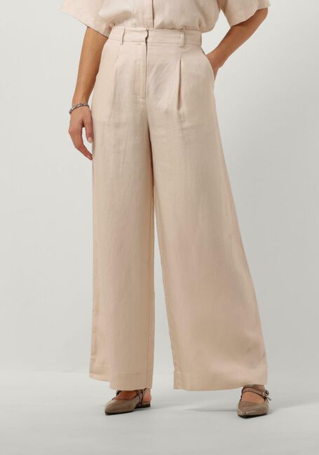 Beige SELECTED FEMME Weite Hose SLFLYRA HW WIDE LINEN PANT - large