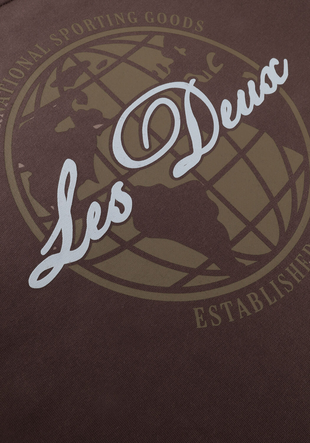 Braune LES DEUX Sweatshirt BEN GLOBE SWEATSHIRT - large