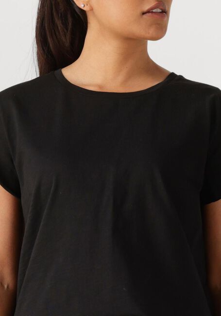 Schwarze MY ESSENTIAL WARDROBE T-shirt 09 THE OTEE SLUB YARN JERSEY - large