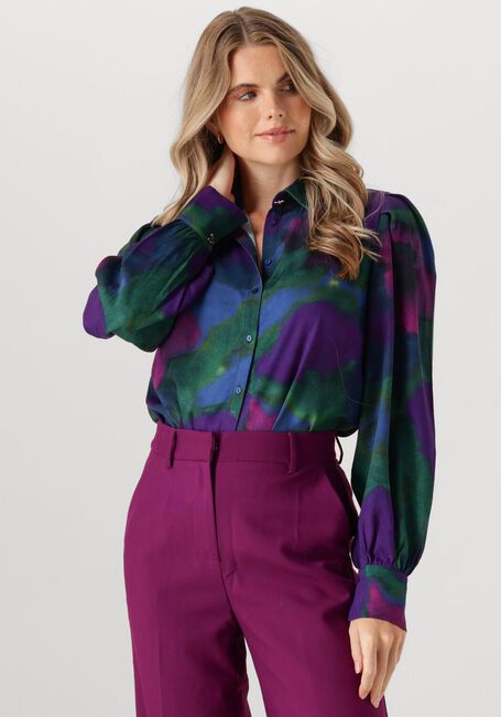 Blaue JANSEN AMSTERDAM Blusen WFP764 BLOUSE AMELIA - large