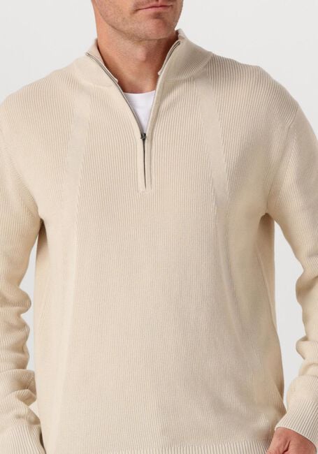 Beige G-STAR RAW Pullover STRUCTURE HALF ZIP KNIT - large