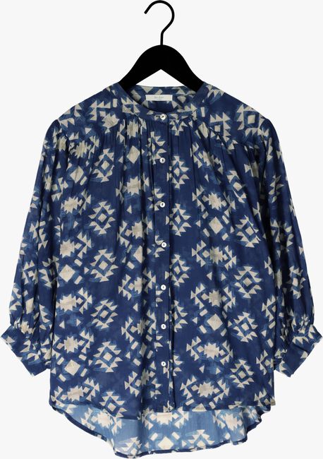Blaue BY-BAR Bluse LUCY MADRAS BLOUSE - large