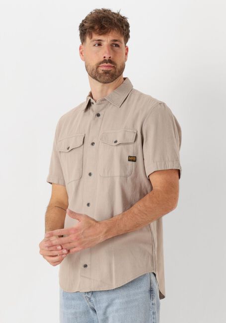 Taupe G-STAR RAW Casual-Oberhemd MARINE SLIM SHIRT S\S - large