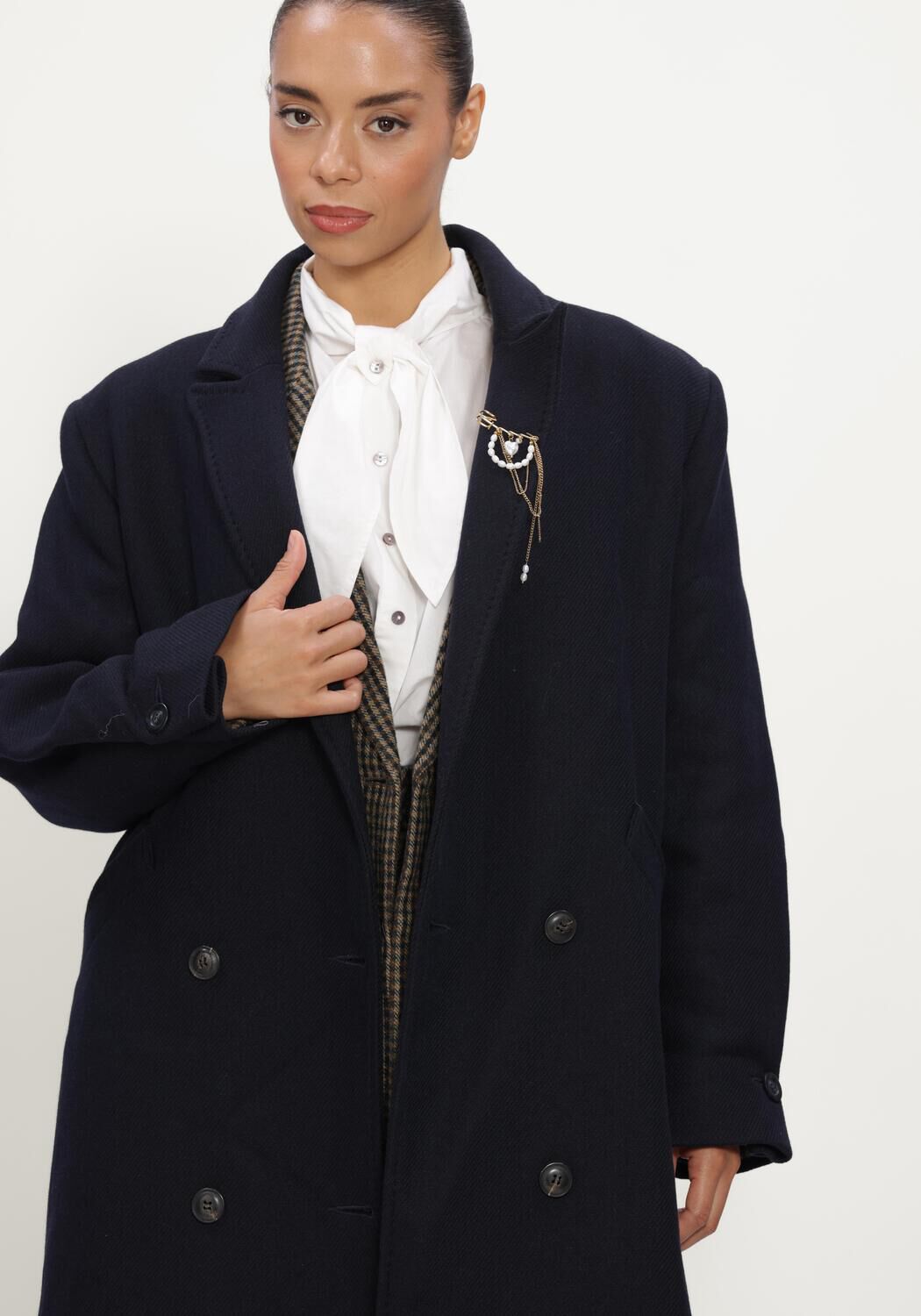 Dunkelblau RUBY TUESDAY Jacken MATTIN WOOLEN DOUBLE BREATED LONG COAT - large