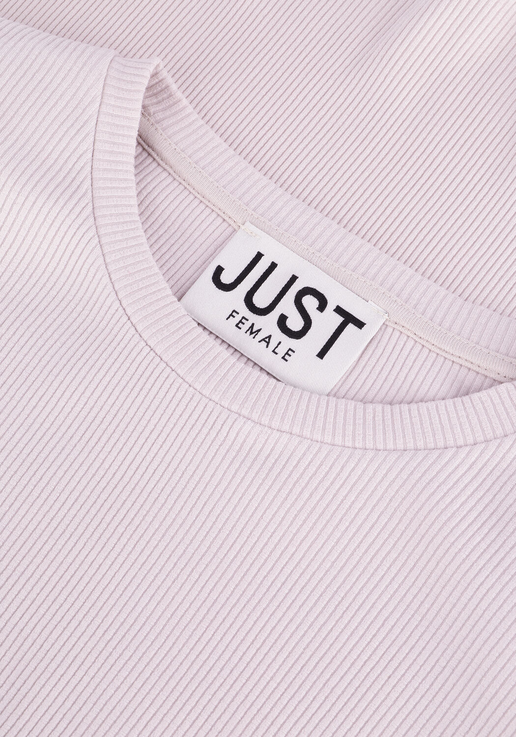 Beige JUST FEMALE Top NOBLE PADDED TEE - large