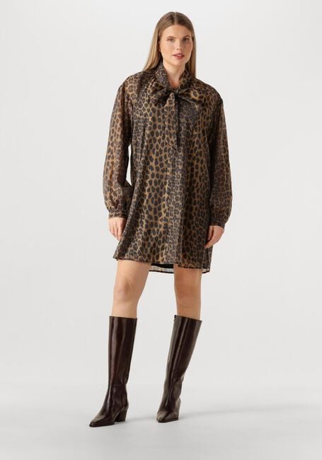 Braune DANTE6 Minikleid LEIGH LEOPARD DRESS - large