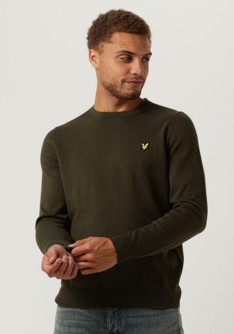 Gr&uuml;ne LYLE & SCOTT Pullover CREW NECK COTTON MERINO JUMPER - large