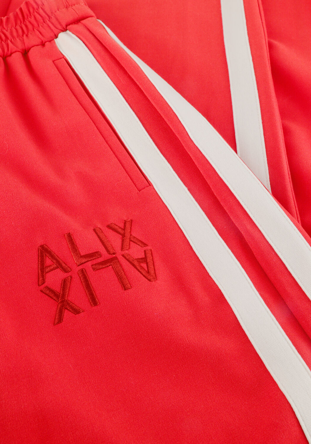 Rote ALIX THE LABEL Hosen LADIES WOVEN STRASS STRIPE PANTS - large