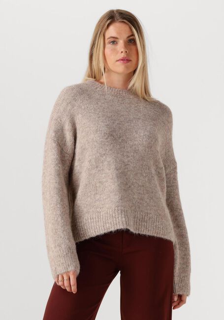 Beige OBJECT Pullover OBJSAGGIA LS LO PULLOVER - large