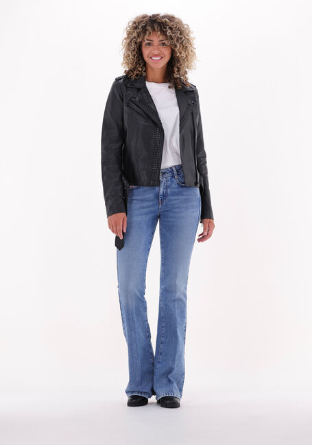 Schwarze GOOSECRAFT Lederjack JADE BRAIDED - large