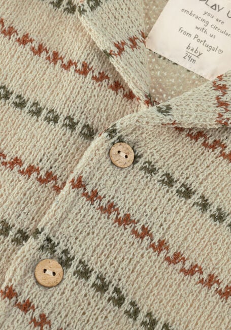 Creme PLAY UP Top STRIPED JERSEY SHIRT - large