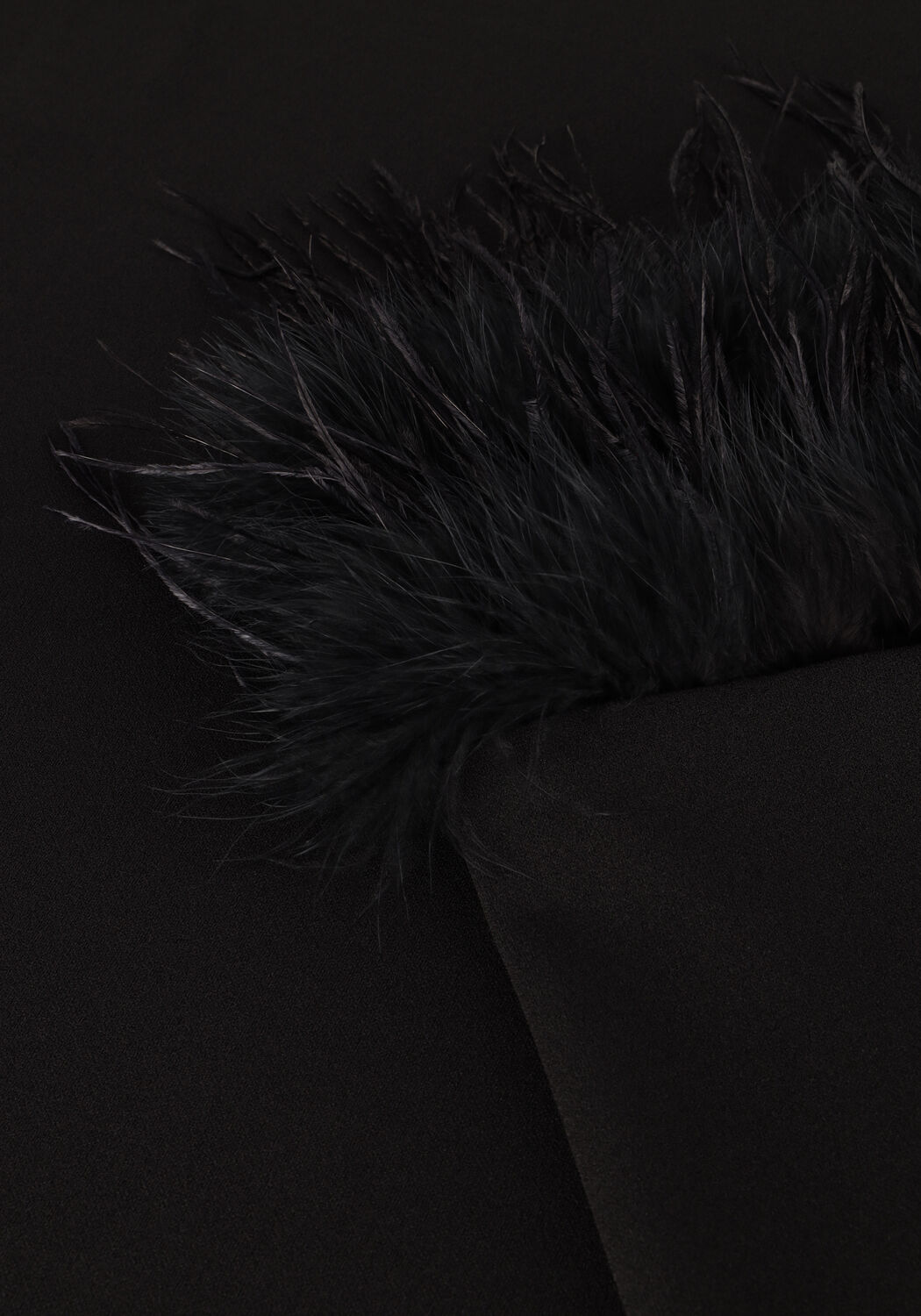 Schwarze ANA ALCAZAR Minikleid DRESS FEATHERS - large