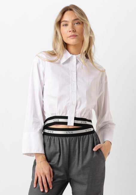 Weiße CO'COUTURE Blusen COTTON CRISP LOGO CROP SHIRT - large