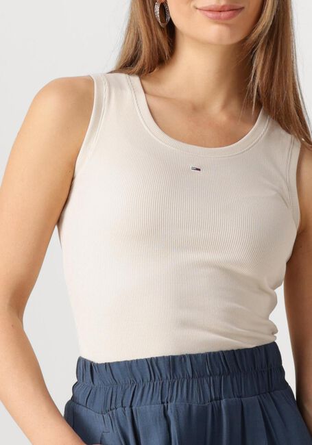 Ecru TOMMY JEANS Top TJW ESSENTIAL RIB TANK EXT - large
