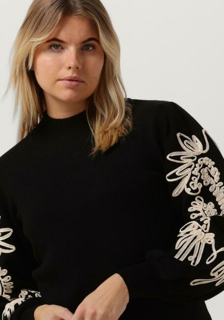 Schwarze OBJECT Midikleid JOANA L/S KNIT DRESS 123 - large