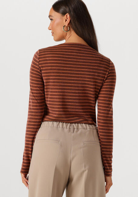 Braune SUMMUM T-shirt STRIPE LUREX LONGSLEEVE - large